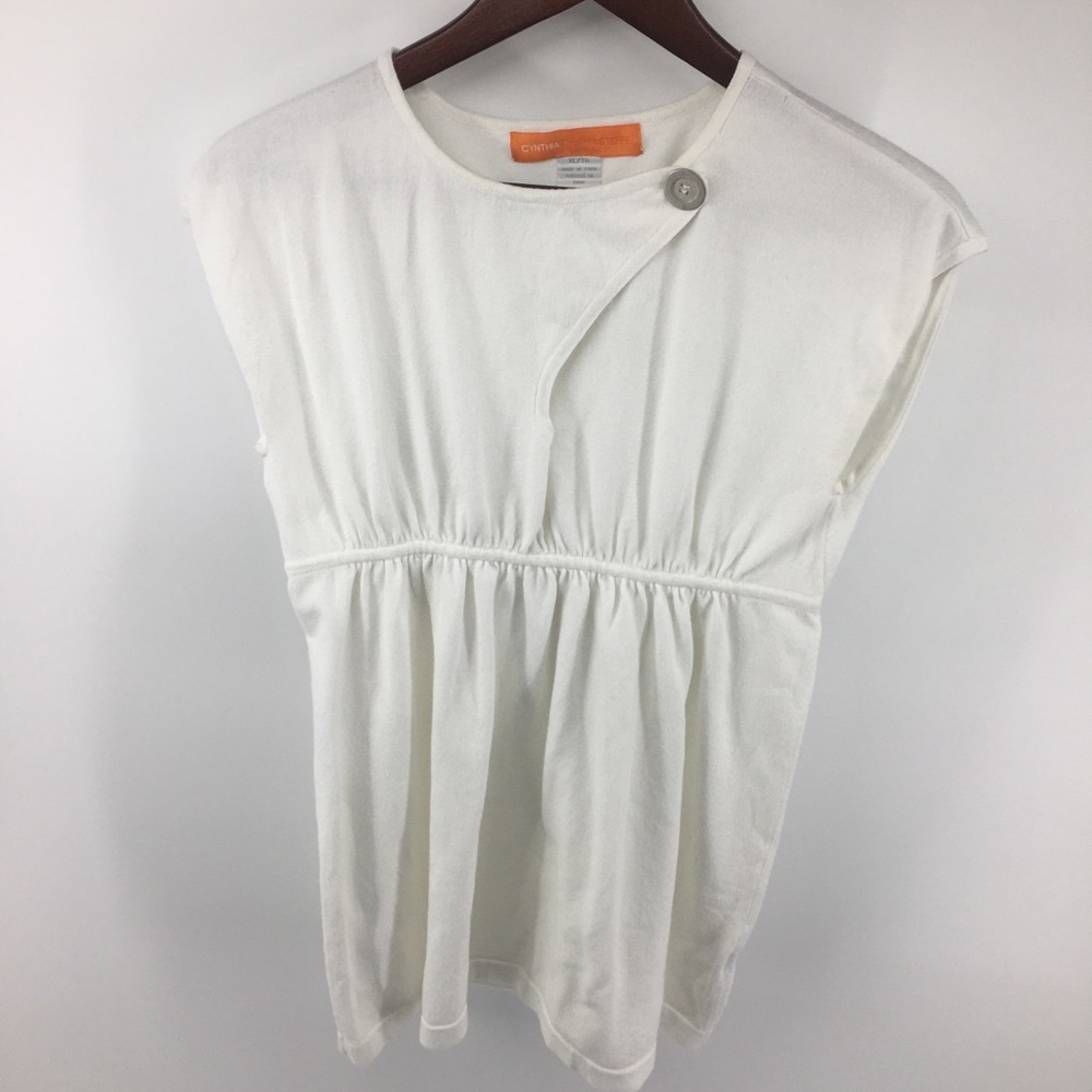 Cynthia Steffe White Sleeveless Top